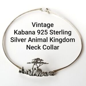 Kabana 925 Sterling Silver Animal Kingdom Neck Collar